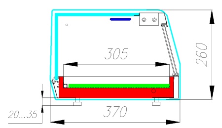 Витрина для суши (суши-кейс) Полюс AС37 SM 1,0-1 Sushi