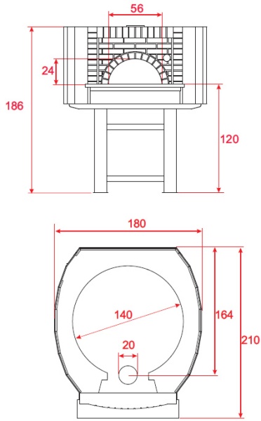 Печь дровяная для пиццы As Term D140С