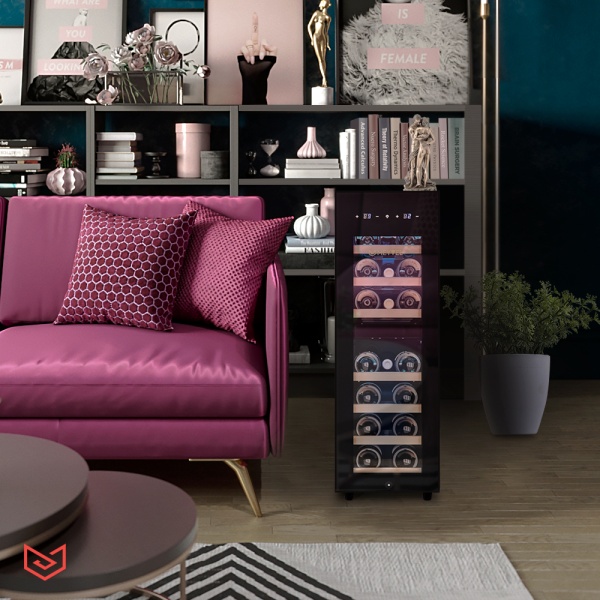 Двухзонный винный шкаф Meyvel MV19-KBF2