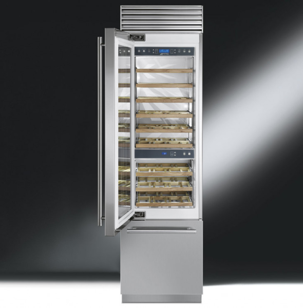 Двухзонный винный шкаф Smeg WF366LDX