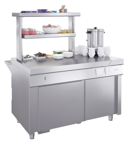 Прилавок для горячих напитков Atesy Ривьера ПГН-1200-02-О (с отверстием под полку)