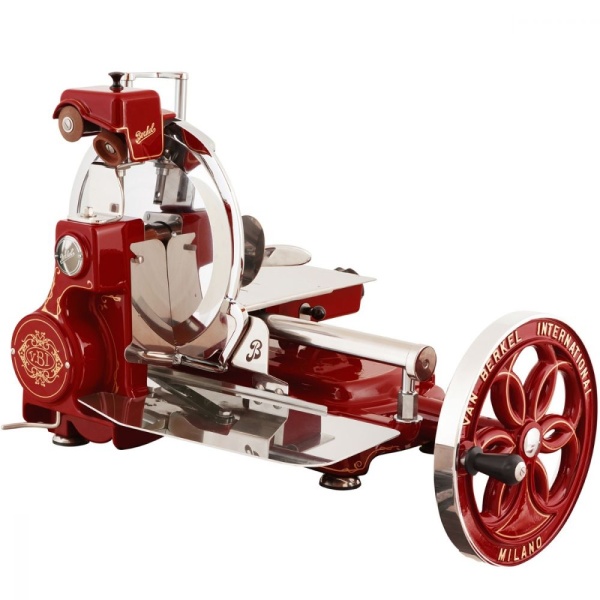 Слайсер Berkel Flywheel (Volano) B114 красный на подставке