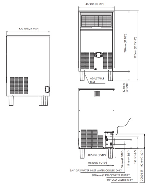 Льдогенератор Bar Line (Scotsman) B 5022 WS