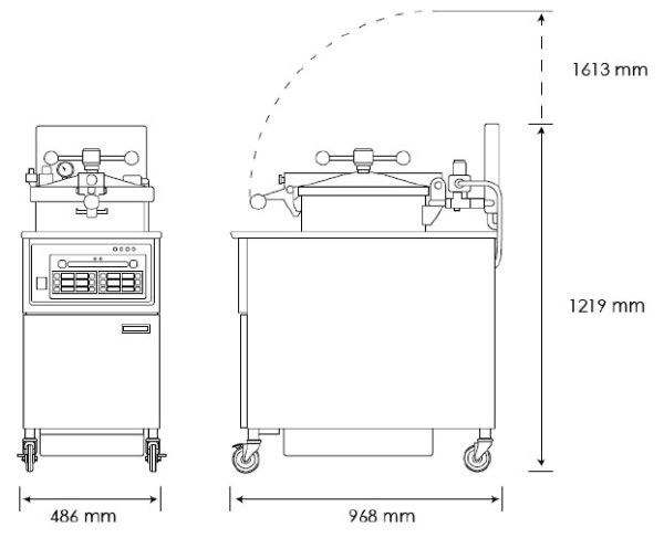 Фритюрница под давлением Kocateq PFE450