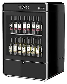 Шкаф винный Enofrigo I.AM H1200 СТАТ. ЧЕР. РАМКА СЕРЕБР. 2 ПОЛКИ S1S1NA+1/GA89430001