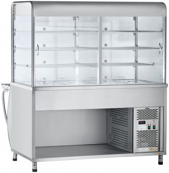 Прилавок-витрина холодильный Abat Патша ПВВ(Н)-70М-С-НШ