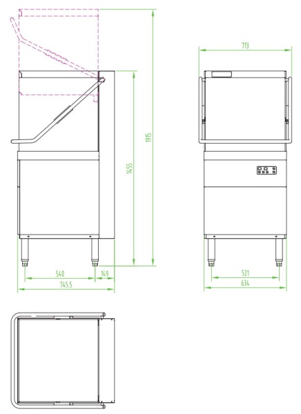 Купольная посудомоечная машина Kocateq LHCPX2(H2)