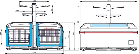 Ларь-бонета Ариада London LM-185 (торец)