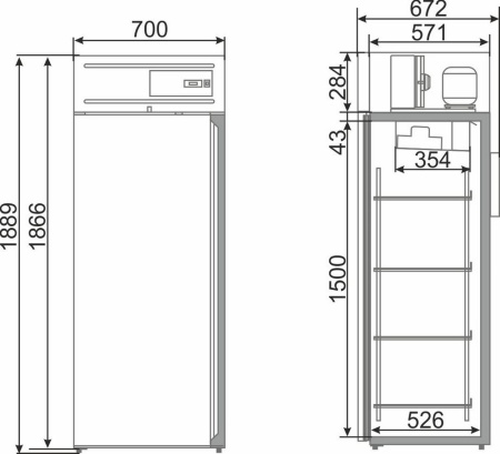 Холодильный шкаф Snaige SV107-SM