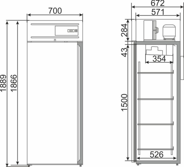 Холодильный шкаф Snaige SV107-SM