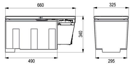 Автохолодильник встраиваемый для грузовиков Indel B TB27AM (DAF XF105)