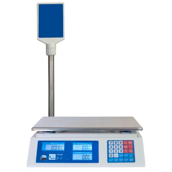 Весы товарные Форт 918B (15 кг;2) Оптима (335х110х360мм, платф. 230х330 мм, со стойкой)