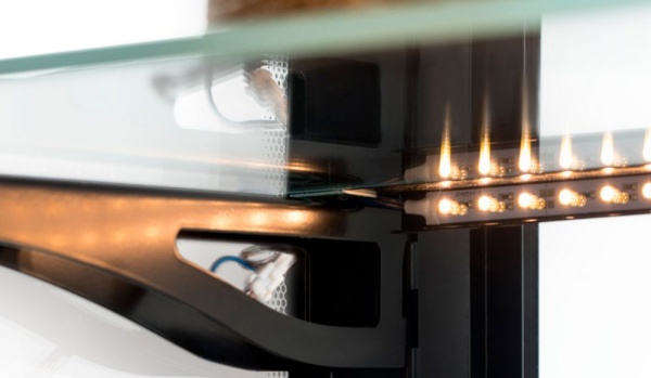 Витрина кондитерская Cryspi ВПВ 0,25-1,37 (Elegia Quadro SELF К 1000 Д) (верх9005мат/низ9005мат)