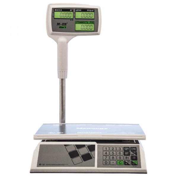 Весы торговые Mertech 326 ACPX-15.2 Slim'X LCD Белые