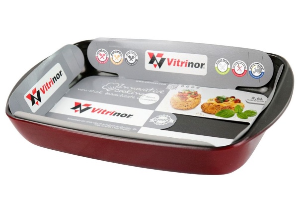Форма для выпечки Vitrinor Прямоугольная красная 35*22*5