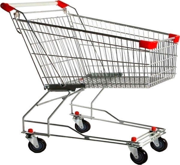 Тележка покупательская Eksi 60л, без д/c., ZN, RD