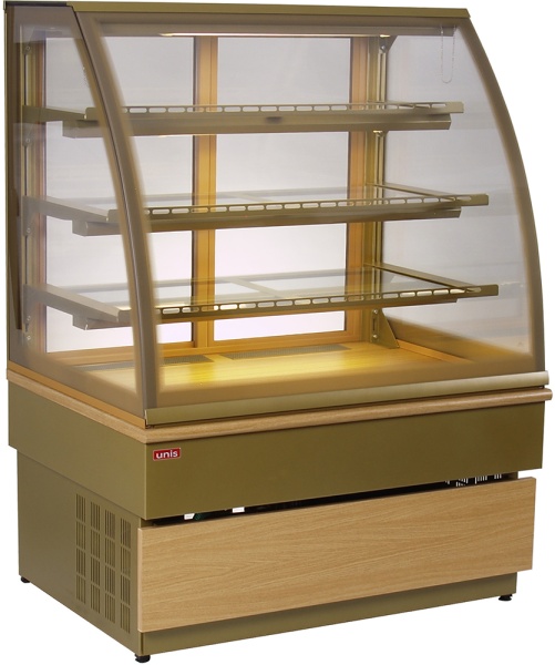 Витрина кондитерская Unis Georgia III 100 double glass Gold