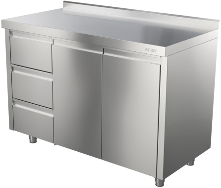 Стол-тумба Atesy СТ-С-1- 900.600-02-Р-3Л (СТ-3/900/600 с ящиками)