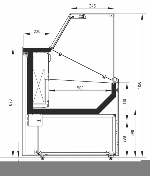 Морозильная витрина Полюс GС75 SL 1,8-1 9006-9003 (Colore)