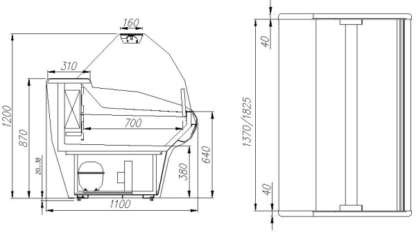 Морозильная витрина Полюс ВХСн-2,0 Сarboma G110(G110 SL 1,5-1)