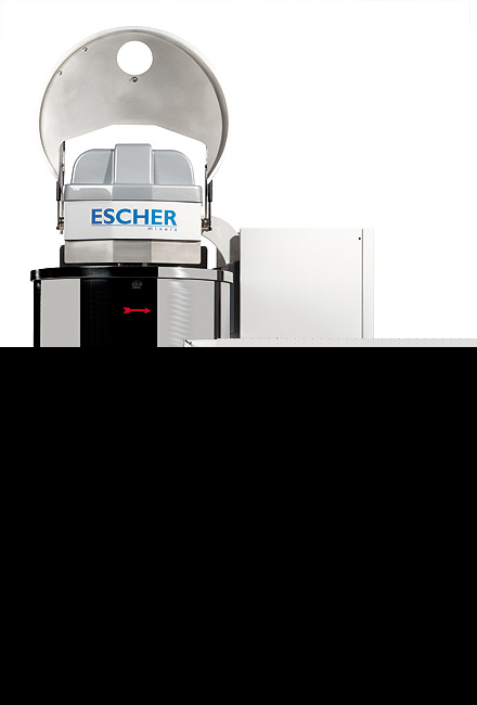 Тестомес для крутого теста Escher MT 120 P (выгрузка на стол)