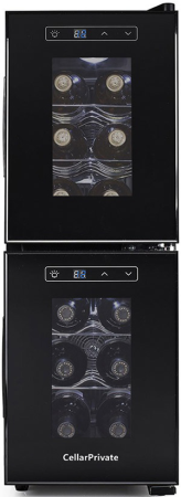 Двухзонный винный шкаф Cellar Private CP012-2E