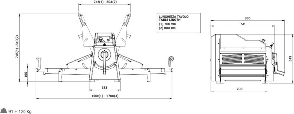 Тестораскаточная машина Rollmatic R55В/07 с инвертором