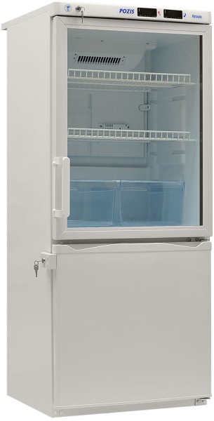 Лабораторный холодильник Pozis ХЛ-250 (серебристый, тонированное стекло)