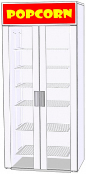 Витрина для попкорна ТТМ VTP-090SD2