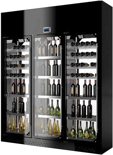 Шкаф винный Enofrigo WINE LIBRARY 3P WALL H260 P60 ЧЕРНЫЙ A1WLW3P266P/421