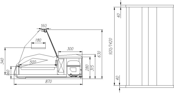 Витрина кондитерская Полюс А87 SM 1,0-1 (ВХС-1,0 Арго Люкс)