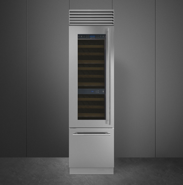 Двухзонный винный шкаф Smeg WF366LDX