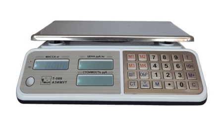 Весы товарные Форт 586 (15, 2) LCD Азимут (330х115х340 мм, платформа 230х330 мм, без стойки)