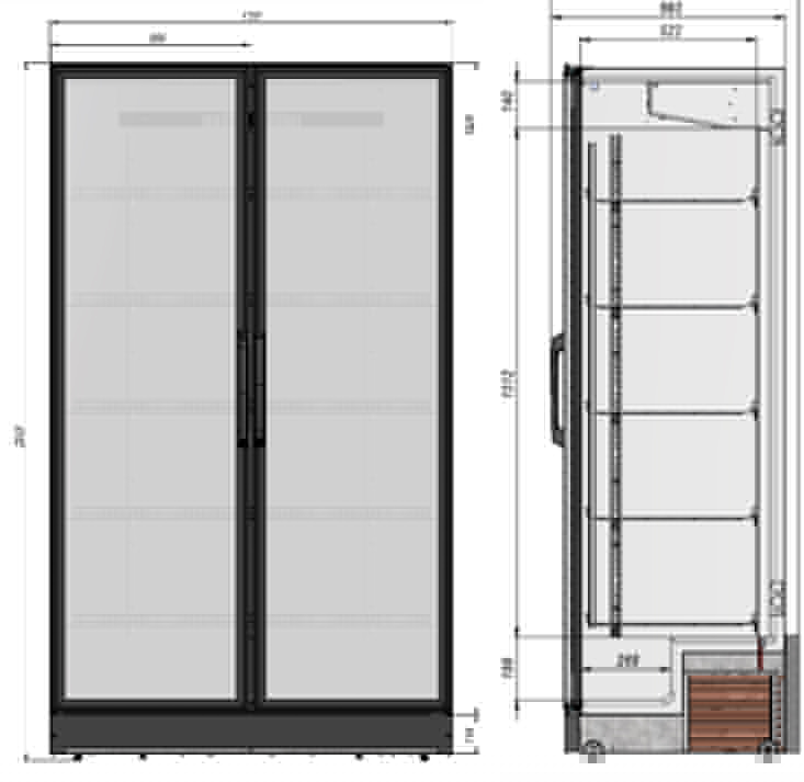 Холодильный шкаф Briskly 11 (серый внутр. кабинет)