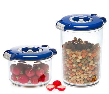 Набор вакуумных контейнеров Status VAC-RD-Round Blue