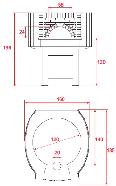 Печь дровяная для пиццы As Term D120С