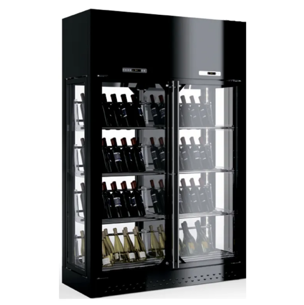 Шкаф винный Enofrigo WINE LIBRARY 2P 4V H220 P60 ЧЕРНЫЙ A1WL4V2P226/421