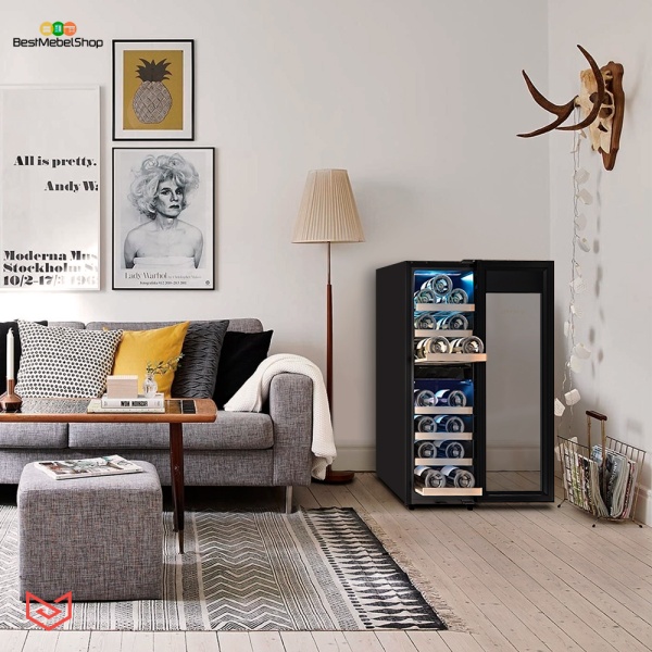 Двухзонный винный шкаф Meyvel MV19-KBF2